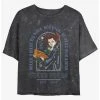 Cheap 🥰 Disney Hocus Pocus Winnie I Want My Book Mineral Wash Girls Crop T-Shirt 💯