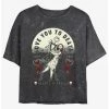 Buy ✔️ Disney The Nightmare Before ❄ Christmas Jack and Sally Love You To Death Mineral Wash 💯 Girls Crop T-Shirt ⌛