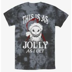 Best deal 🛒 Disney The Nightmare Before ❄ Christmas Jolly Santa Jack Tie-Dye T-Shirt ✔️