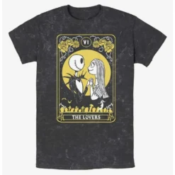 Brand new ✨  Disney The Nightmare Before  Christmas The Lovers Tarot Card Mineral Wash T-Shirt ⭐