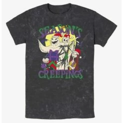 Hot Sale ✨ Disney The Nightmare Before 🎁 Christmas Season's Creepings Mineral Wash T-Shirt ⭐