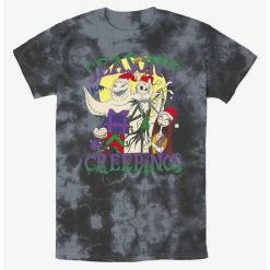 Deals ❤️ Disney The Nightmare Before ❄ Christmas Season's Creepings Tie-Dye T-Shirt ⭐