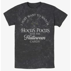 Best reviews of 😉  Disney Hocus Pocus ⌚ Watch Hocus Pocus and Eat  Candy Mineral Wash T-Shirt ⌛