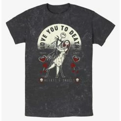 Flash Sale ✨ Disney The Nightmare Before Christmas Jack and Sally Love You To Death Mineral Wash T-Shirt 😍