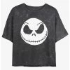 Brand new ✨ Disney The Nightmare Before Christmas Big Face Jack Mineral Wash 🎁 Girls Crop T-Shirt ⭐