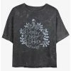Budget 🤩 Disney The Nightmare Before Christmas Deadly Night Shade Mineral Wash Girls Crop T-Shirt 😍