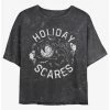 Hot Sale ✨ Disney The Nightmare Before Christmas Holiday Scares Vampire Teddy Mineral Wash 😍 Girls Crop T-Shirt ⭐