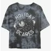Cheapest 🔥 Disney The Nightmare Before Christmas Holiday Scares Vampire Teddy Tie-Dye Girls Crop T-Shirt 🎉