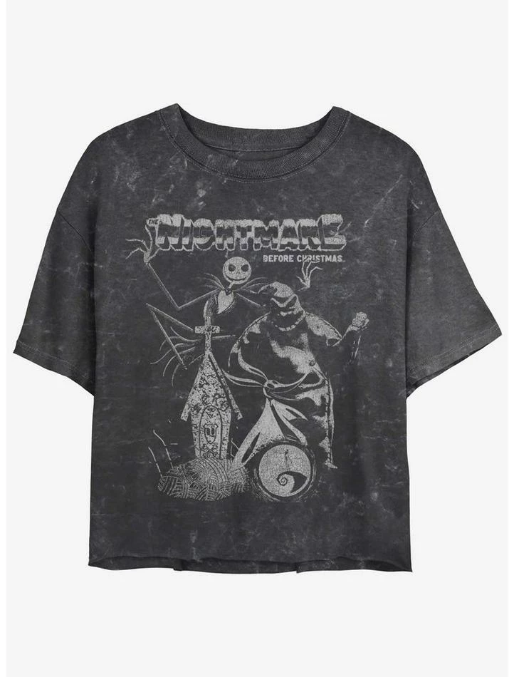 Best Sale βοΈ Disney The Nightmare Before π Christmas Jack and Boogie Mineral Wash π Girls Crop T-Shirt β 1 Best Sale βοΈ Disney The Nightmare Before π Christmas Jack and Boogie Mineral Wash π Girls Crop T-Shirt β
