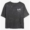 Brand new 🎁 Disney The Nightmare Before Christmas Jack Skellington Pocket Mineral Wash Girls Crop T-Shirt 🤩