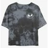 New ✔️ Disney The Nightmare Before Christmas Jack Skellington Pocket Tie-Dye Girls Crop T-Shirt 🎁
