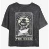 Buy 🔥 Disney The Nightmare Before ❄ Christmas The Moon Tarot Card Mineral Wash 👍 Girls Crop T-Shirt ❤️