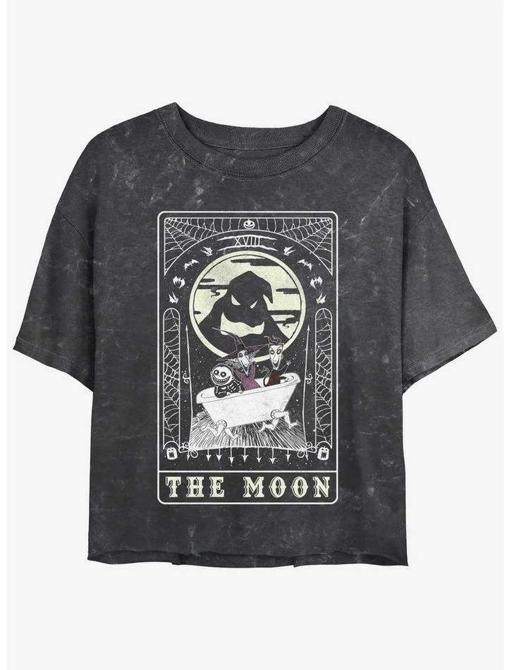 Buy 🔥 Disney The Nightmare Before ❄ Christmas The Moon Tarot Card Mineral Wash 👍 Girls Crop T-Shirt ❤️ 1 Buy 🔥 Disney The Nightmare Before ❄ Christmas The Moon Tarot Card Mineral Wash 👍 Girls Crop T-Shirt ❤️