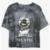 Promo ⭐ Disney The Nightmare Before ✔️ Christmas The Moon Tarot Card Tie-Dye 😍 Girls Crop T-Shirt ⌛