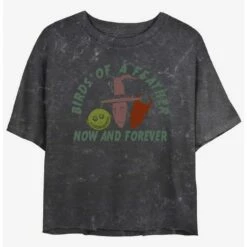 Hot Sale ✨ Disney The Nightmare Before Christmas Now and Forever Lock, Shock, & Barrel Mineral Wash Girls Crop T-Shirt ✨
