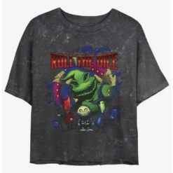 Best Sale 👏 Disney The Nightmare Before Christmas Oogie Boogie Dice Mineral Wash 🥰 Girls Crop T-Shirt ✨