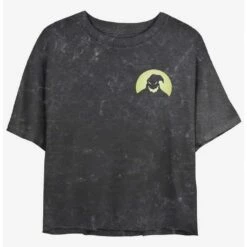 Best Pirce 💯 Disney The Nightmare Before Christmas Oogie Boogie Pocket Mineral Wash Girls Crop T-Shirt ✔️
