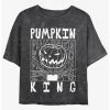 Cheap 🌟 Disney The Nightmare Before ❄ Christmas Jack Pumpkin King Mineral Wash 🔔 Girls Crop T-Shirt ❤️