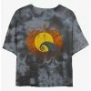Hot Sale 🌟 Disney The Nightmare Before Christmas Pumpkin King Lament Tie-Dye Girls Crop T-Shirt 🔥