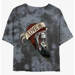 Wholesale 🛒 Disney The Nightmare Before Christmas Sally Loves Tie-Dye Girls Crop T-Shirt 🧨