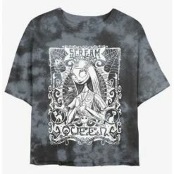 Buy ❤️ Disney The Nightmare Before Christmas Sally Scream Queen Tie-Dye 🤩 Girls Crop T-Shirt ⌛