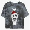 Cheap ❤️ Disney The Nightmare Before Christmas Santa Jack Tie-Dye Girls Crop T-Shirt ✨