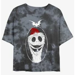 Cheap ❤️ Disney The Nightmare Before Christmas Santa Jack Tie-Dye Girls Crop T-Shirt ✨
