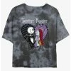 Brand new 👏 Disney The Nightmare Before Christmas Jack and Sally Together Forever Tie-Dye Girls Crop T-Shirt 🥰