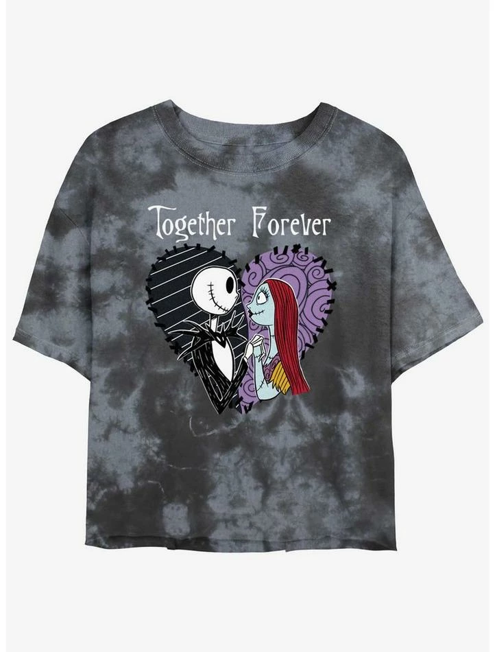 Brand new π Disney The Nightmare Before Christmas Jack and Sally Together Forever Tie-Dye Girls Crop T-Shirt π₯° 1 Brand new π Disney The Nightmare Before Christmas Jack and Sally Together Forever Tie-Dye Girls Crop T-Shirt π₯°