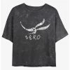 Best Pirce 🔔 Disney The Nightmare Before Christmas Zero Face Mineral Wash Girls Crop T-Shirt ❤️