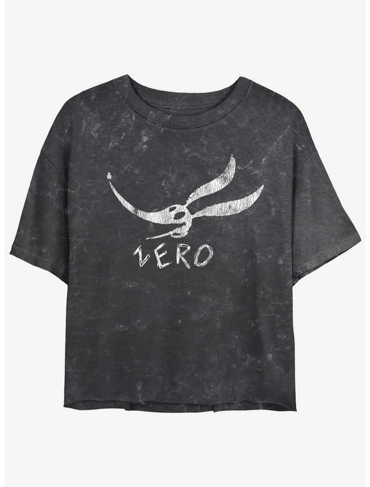 Best Pirce 🔔 Disney The Nightmare Before Christmas Zero Face Mineral Wash Girls Crop T-Shirt ❤️ 1 Best Pirce 🔔 Disney The Nightmare Before Christmas Zero Face Mineral Wash Girls Crop T-Shirt ❤️