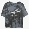 Cheapest 👍 Disney The Nightmare Before Christmas Zero Face Tie-Dye Girls Crop T-Shirt 💯