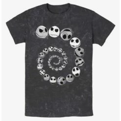 Flash Sale ✨ Disney The Nightmare Before ❄ Christmas Jack Emotions Spiraling Mineral Wash T-Shirt 🔔