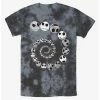 Wholesale 😉 Disney The Nightmare Before Christmas Jack Emotions Spiraling Tie-Dye T-Shirt 🛒