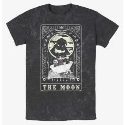 Hot Sale 🔥 Disney The Nightmare Before Christmas The Moon Tarot Card Mineral Wash T-Shirt 👏