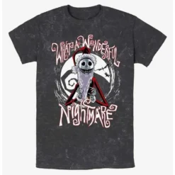 Buy ✔️  Disney The Nightmare Before  Christmas Santa Jack Wonderful Nightmare Mineral Wash T-Shirt 🔔