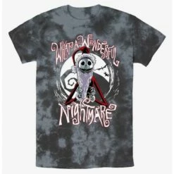 Best Sale 😀 Disney The Nightmare Before ❄ Christmas Santa Jack Wonderful Nightmare Tie-Dye T-Shirt 😍