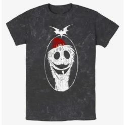 New 🎉 Disney The Nightmare Before Christmas Santa Jack Mineral Wash T-Shirt 🔥