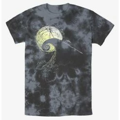 Hot Sale ❤️ Disney The Nightmare Before ❄ Christmas Jack On Spiral Hill Tie-Dye T-Shirt ✔️