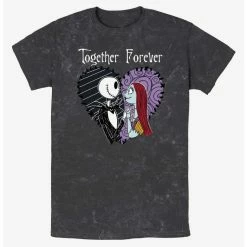Promo 🎉 Disney The Nightmare Before ❄ Christmas Jack and Sally Together Forever Mineral Wash T-Shirt ⌛