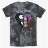 Discount ⌛ Disney The Nightmare Before ⭐ Christmas Jack and Sally Together Forever Tie-Dye T-Shirt 🤩