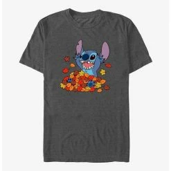 Cheap 💯 Disney Lilo & Stitch Leaf Pile T-Shirt 🎉