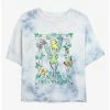 Flash Sale ✔️ Disney Tinker Bell Illustration Tie-Dye ❤️ Girls Crop T-Shirt ✔️