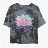Cheap 😍 Disney Cruella Crazy Cruella Tie-Dye Girls Crop T-Shirt ✔️
