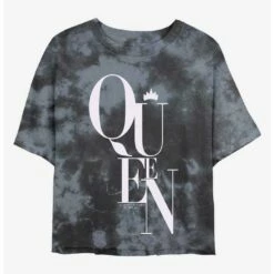 Best Pirce 👍 Disney Villains Crowned Evil Queen Tie-Dye Girls Crop T-Shirt 🧨