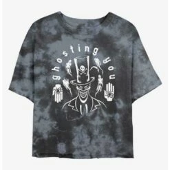 New 😍 Disney Villains Dr. Facilier Ghosting You Tie-Dye Girls Crop T-Shirt 🌟