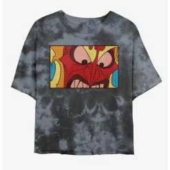 Wholesale 🎉 Disney Villains Angry Hades Tie-Dye Girls Crop T-Shirt 🤩