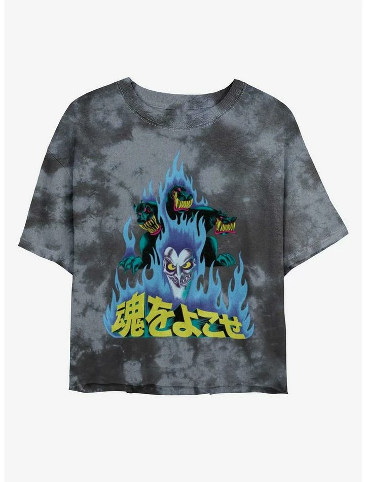 Outlet โค๏ธ Disney Villains Hades and Cerberus Japanese Lettering Tie-Dye ๐งจ Girls Crop T-Shirt โ๏ธ 1 Outlet โค๏ธ Disney Villains Hades and Cerberus Japanese Lettering Tie-Dye ๐งจ Girls Crop T-Shirt โ๏ธ