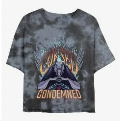 Wholesale 🎁 Disney Villains Hades Cursed and Condemned Tie-Dye Girls Crop T-Shirt 💯