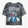 Discount ⭐ Disney Lilo & Stitch In My Head Tie-Dye Girls Crop T-Shirt 💯